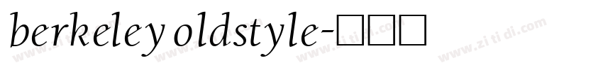 berkeley oldstyle字体转换